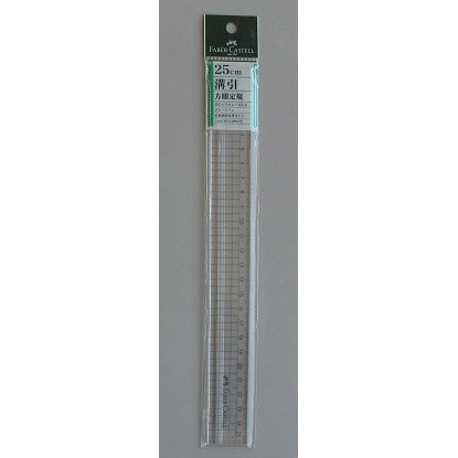 溝引方眼定規 25cm FE-6025