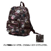 H0006 129 [レースワークブラック 折り畳みリュック]