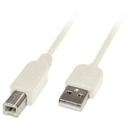 USB2.0ケーブル A-B アイボリー 2m GH-U2B/2V
