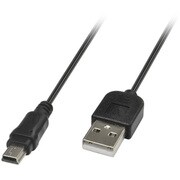 USB2.0スリムケーブル A-miniB ブラック 2m GH-U2SM/2K