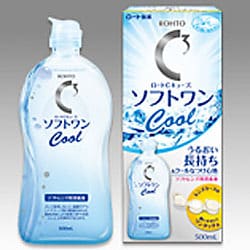 ロートCキューブ ソフトワン クールa 500ml [ソフトレンズ用洗浄液 清涼洗浄成分 うるおい 消毒力 ひんやり爽快]