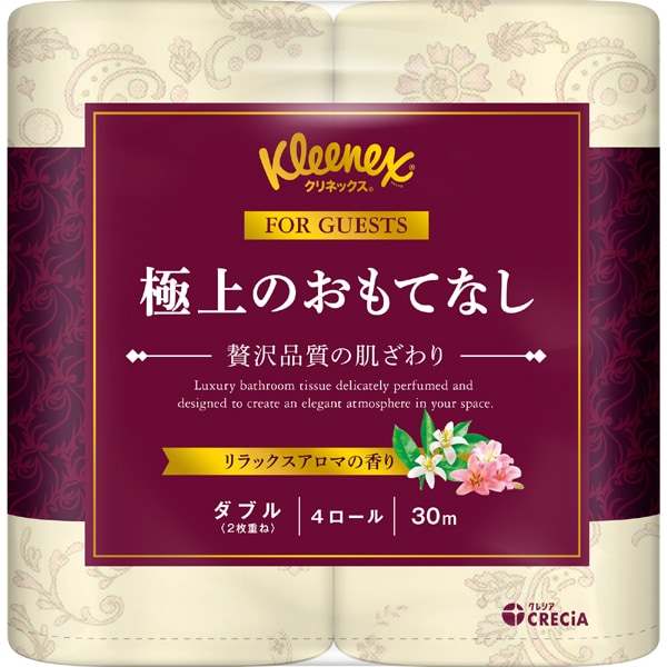 クリネックス極上のおもてなし4ロール [トイレットティシュー]