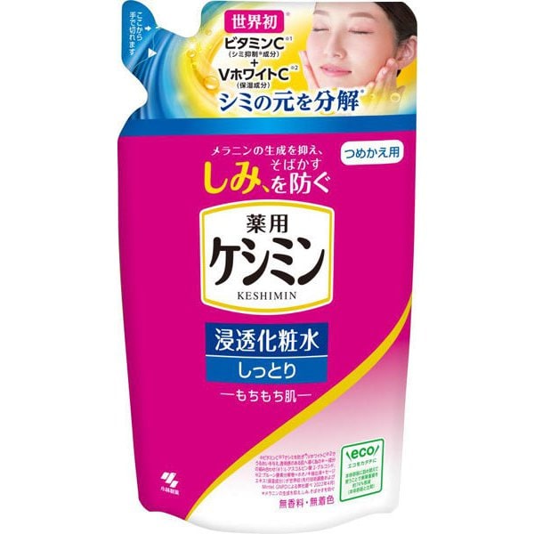 薬用ケシミン 浸透化粧水 しっとりもちもち肌 詰替用 140ミリリットル （x 1）