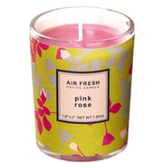 AIR FRESHボーティブ ガラスコップ入り ピンクローズ [キャンドル]