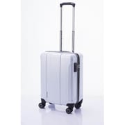 ツイン カーボンファイバー調スーツケース Sサイズ 旅行日数目安：1～2泊 33.5L TSAロック搭載 機内持ち込み可 カーボンホワイト 85-75329