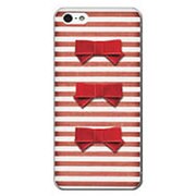 HI5-14 [デコレウェアiPhone SE/5s/5用 3連リボンRD]