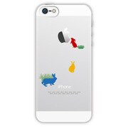 iPhone5クリアカバー ラビットガーデンカラフル [iPhone 5用]
