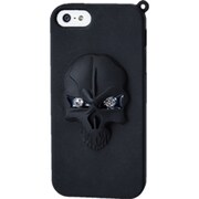 aglowDESIGN iPhone5 スカルシリコンケース BK [iPhone 5用]
