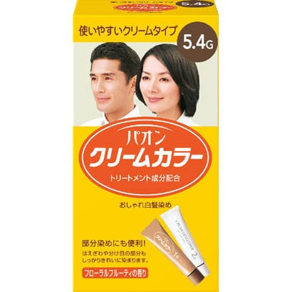 パオン クリームカラー5.4-G くすんだ濃いめの栗色 [女性用白髪染め]