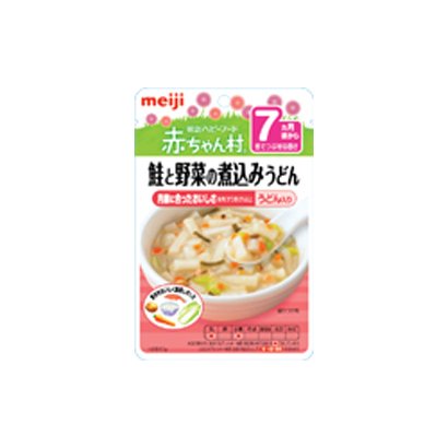 AP-07 ベビーフード 赤ちゃん村 レトルトパウチシリーズ 鮭と野菜の煮込みうどん 80g [対象月齢：7ヶ月頃～]