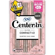 センターイン コンパクト1/2 無香料 特に多い昼用 スリム 羽つき 24.5cm 8個 [生理用ナプキン]