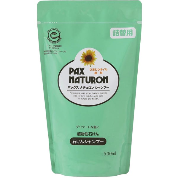 パックスナチュロン シャンプー 詰替用 500ml 泡タイプ せっけんシャンプー 無添加 天然由来100％