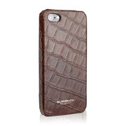 Bushbuck Caiman Genuine Leather Case for iPhone 5 Brown [iPhone用]