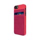 Hybrid Snap-On Case & Attachable Leather CC Holder (Coral Pink) [iPhone 5用]