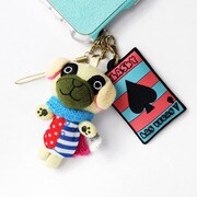 CLASKY Animal with mobile cleaner パグ [イヤホンジャックピアス]