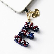 CLASKY Beads initial earphone jack E [イニシャル型イヤホンジャックピアス]