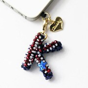 CLASKY Beads initial earphone jack K [イニシャル型イヤホンジャックピアス]