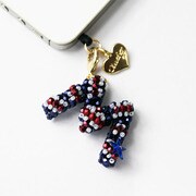 CLASKY Beads initial earphone jack M [イニシャル型イヤホンジャックピアス]