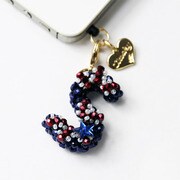 CLASKY Beads initial earphone jack S [イニシャル型イヤホンジャックピアス]