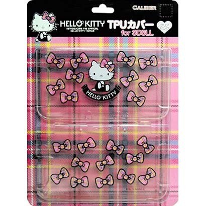 3DLT-PK ハローキティ TPUカバー for 3DS LL クリアピンク [3DS LL用]