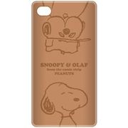 P-11459 [iPhone5ケース SNOOPY&OLAF キャメル]