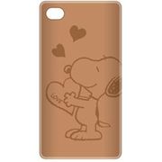 P-11465 [iPhone5ケース SNOOPY/ハート キャメル]
