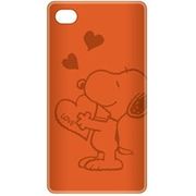 P-11468 [iPhone5ケース SNOOPY/ハート オレンジ]
