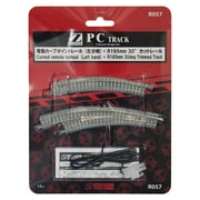 R057 PCトラック 電動/手動カーブポイント 左分岐 R195/220-30°(R195-30°カットレール付) [Zゲージ]