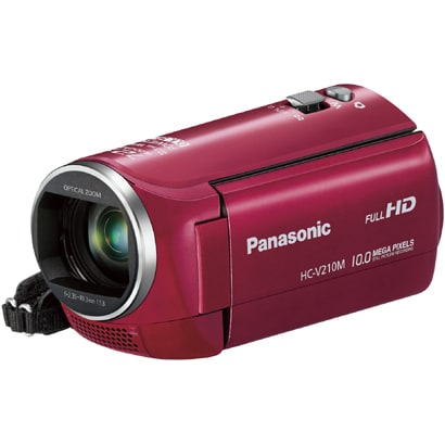 デジタルハイビジョンビデオカメラ メモリータイプ8GB レッド HC-V210M-R