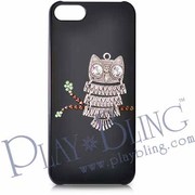 OWLONTREE-IP5-BK PLAYBLING フクロウクリスタルケース [iPhone SE/5s/5用]