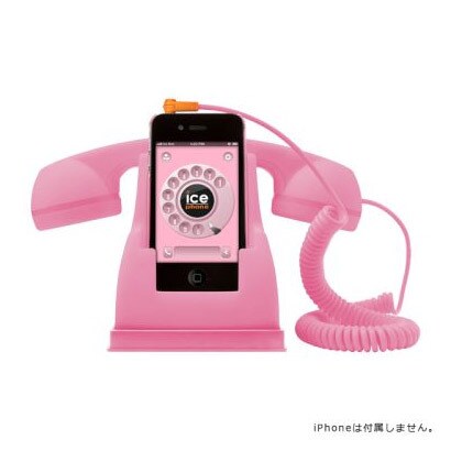 スマートフォンスタンド ICE-PHONE アイスフォン ピンク [ハンドセット＋専用スタンド]