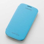GalaxyS III/GalaxyS IIIα用 フリップカバー ライトブルー EFC-1H2FLECN