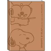 P-11389 [2013春 B6 PU手帳 SNOOPY&OLAF キャメル]