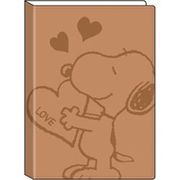 P-11395 [2013春 B6 PU手帳 SNOOPY/ハート キャメル]
