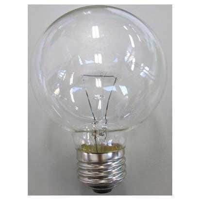 白熱電球 ボール電球 E26口金 100V 40W形（38W） 70mm径 クリア GC100V38W70