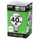 白熱電球 ボール電球 E26口金 100V 40W形（38W） 70mm径 ホワイト GW100V38W70