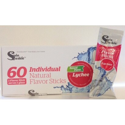 SodaSparkleフレーバーグラスサイズパック 60袋入り ライチ SSP002-LYC