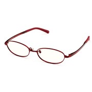 JINS PC クリアレンズ チタンオーバル 05レッド