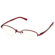 JINS PC クリアレンズ womens チタンハーフリム 05レッド
