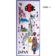 暖簾掛軸 モヘア 地図舞妓 W