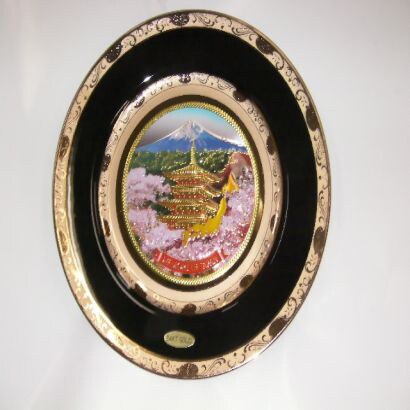 彫金皿 9インチ 富士JAPAN