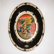 彫金皿 9インチ 2007 日本四季 秋
