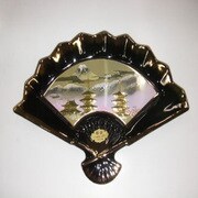 彫金扇皿 M-770 五重塔 GL