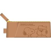 PUペンケース SNOOPY&OLAF キャメル P-11495