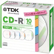 データ用CD-R インデックス・ディスクシリーズ 5mmスリムケース 10枚 CD-R80TX10A