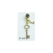 FKT-PAKR03 ピアス ラインストーンダブルkey ゴールド