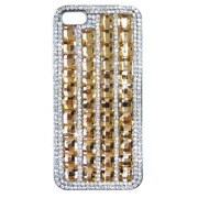 カスタムカバークリスタルiP5 PK/BEスクエア [iPhone 5用]