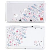 3DSCC02 [3DS 堅装飾カバー透 散桜に兎]