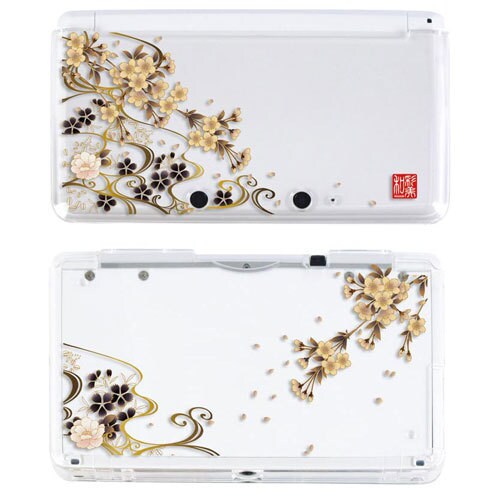 3DSCC33 [3DS 堅装飾カバー透 夜桜に流水]