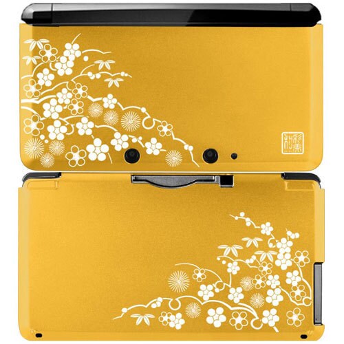 3DSMC44 [3DS 鋼装飾カバー 金彩梅紋]
